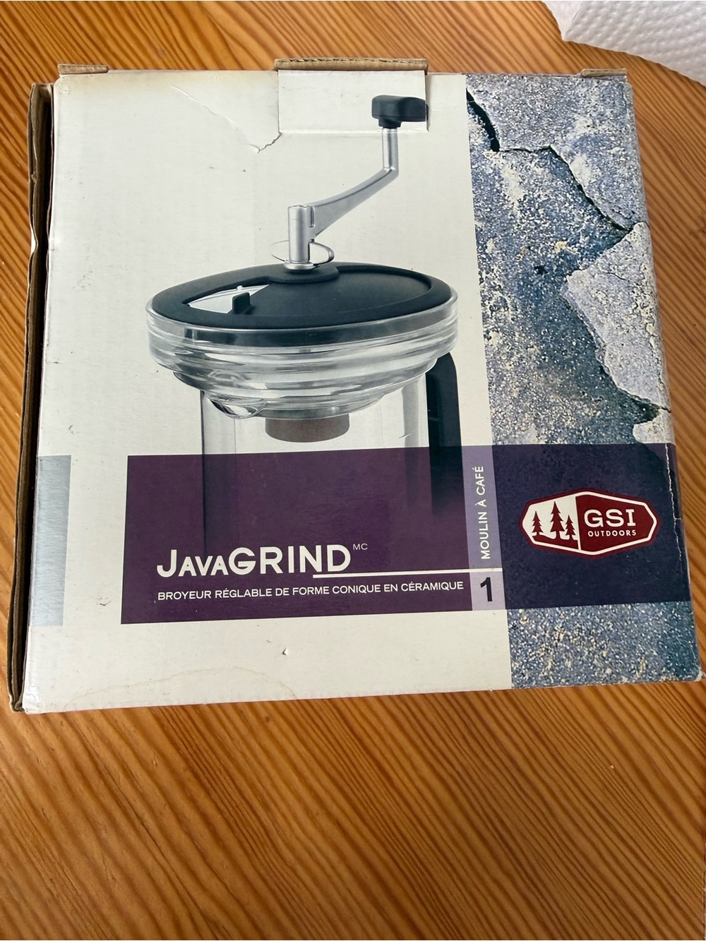 EUC -GSI JAOutdoors manual coffee grinder, with ceramic conical burr, camping